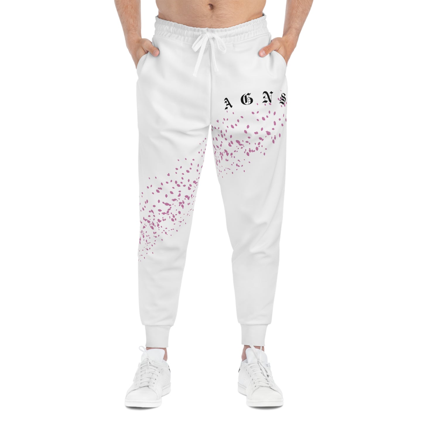 Sakura Pedals Logo (White) - Athletic Joggers