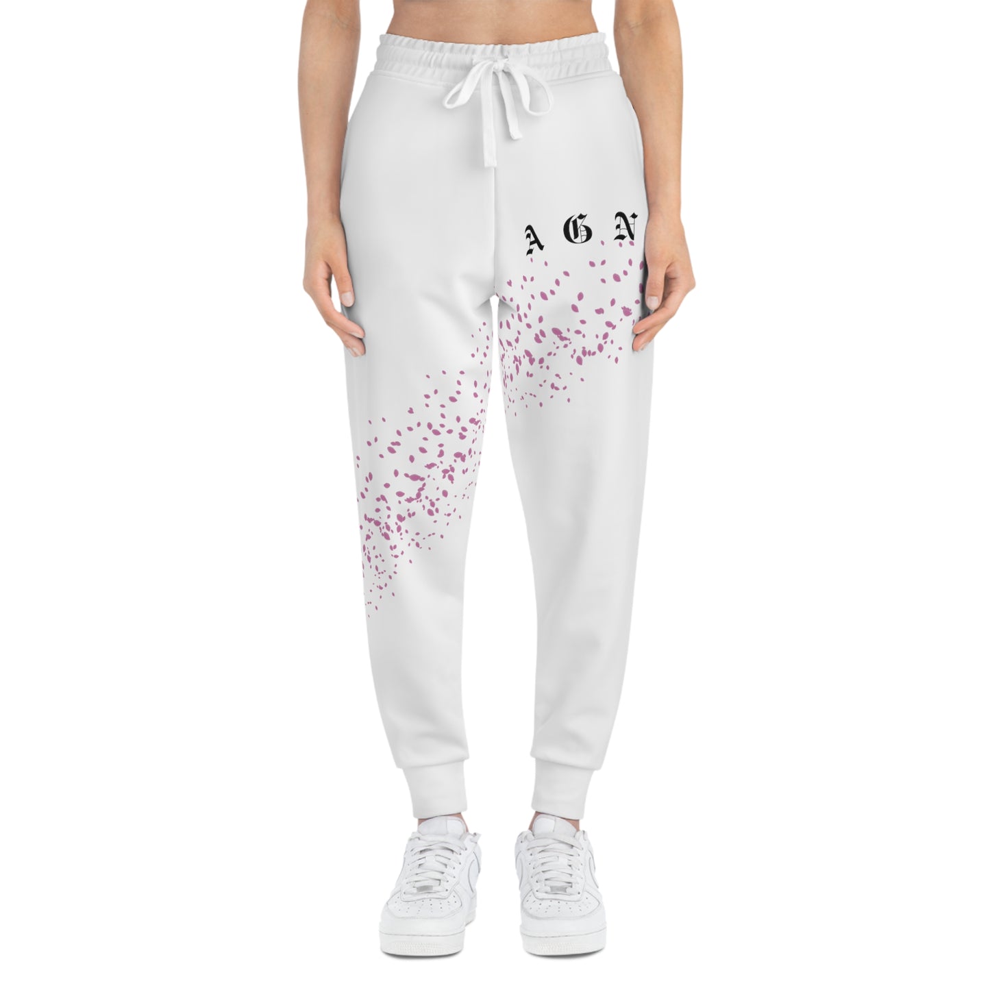 Sakura Pedals Logo (White) - Athletic Joggers