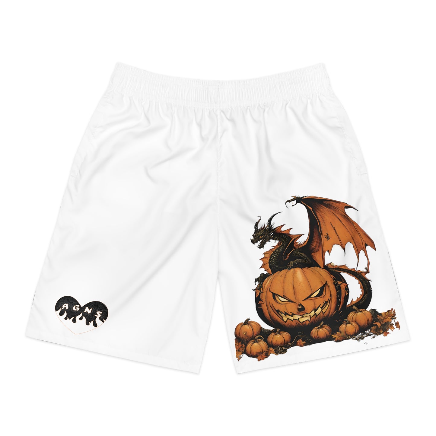 Dragon shorts (White) - Men's Jogger Shorts