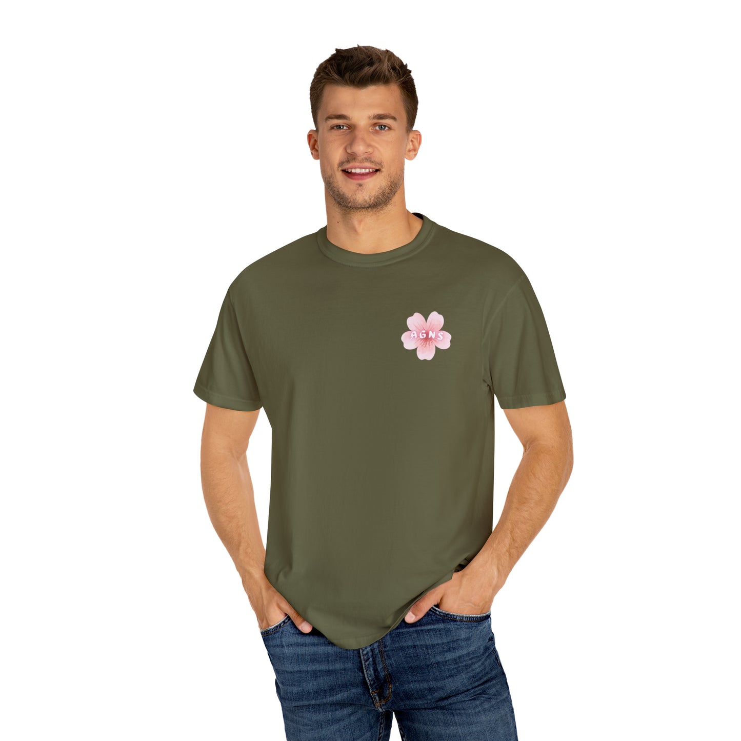 Flower Logo - Unisex Garment-Dyed T-shirt