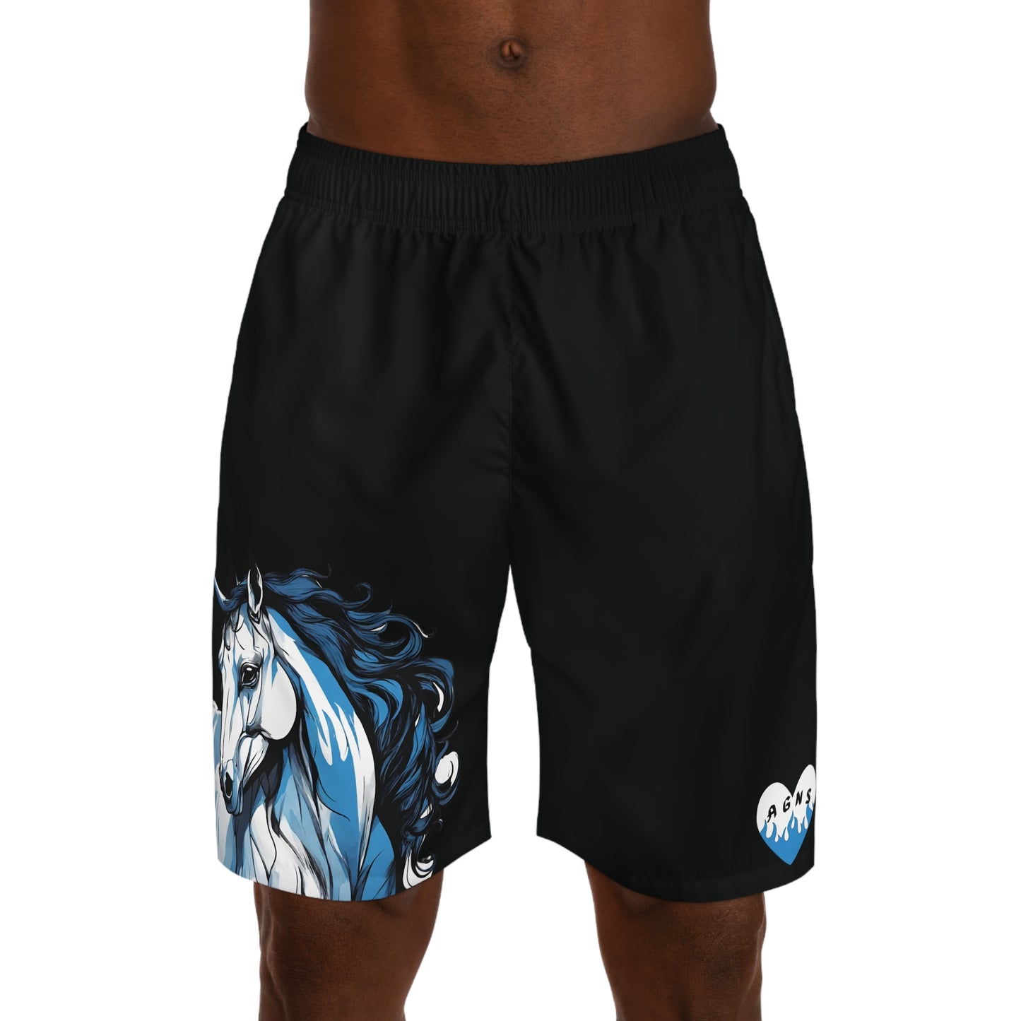 Pegasus (Black) - Men's Jogger Shorts