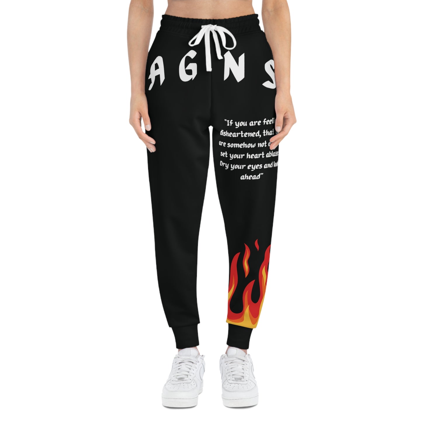 Set Your Heart Ablaze (Black) - Athletic Joggers