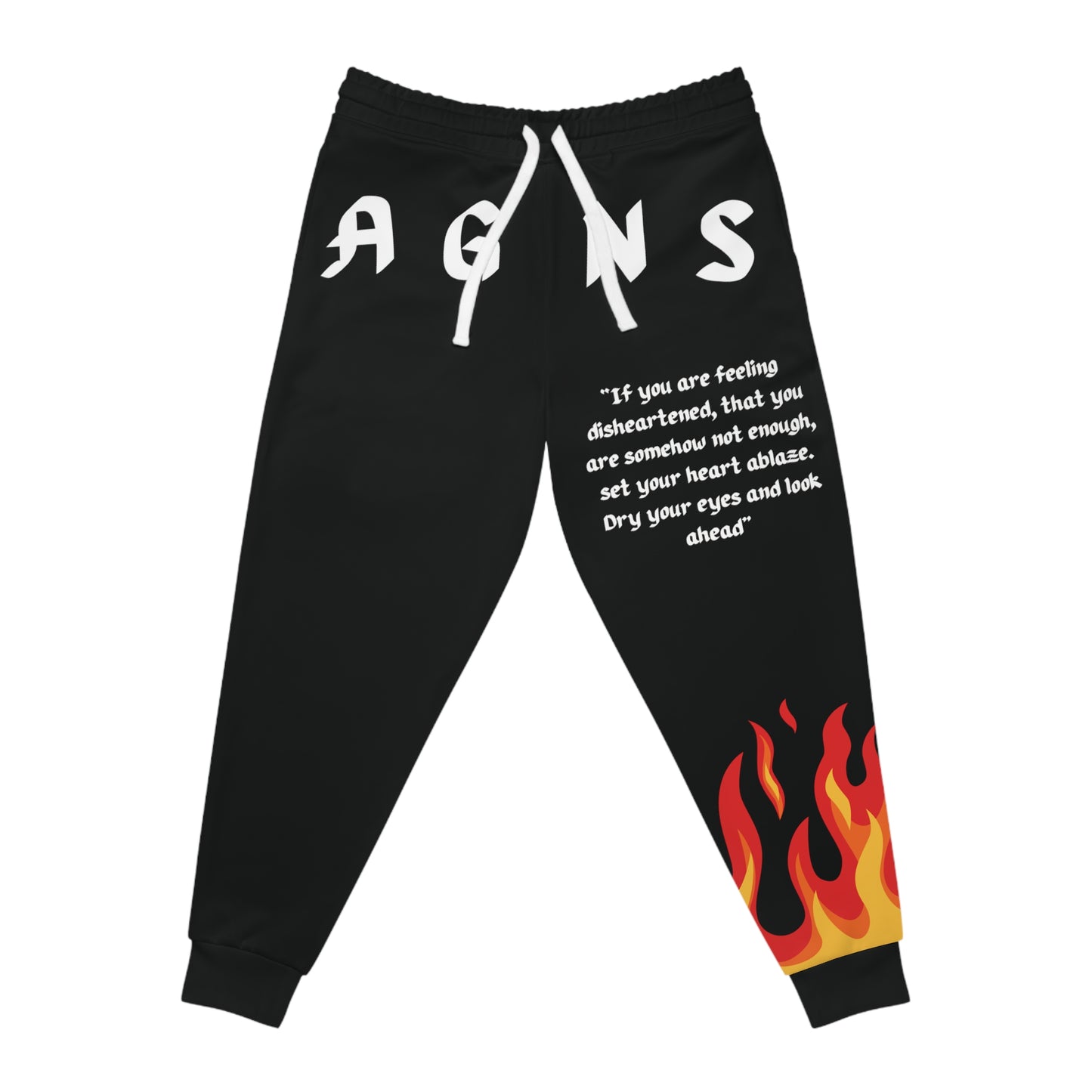 Set Your Heart Ablaze (Black) - Athletic Joggers