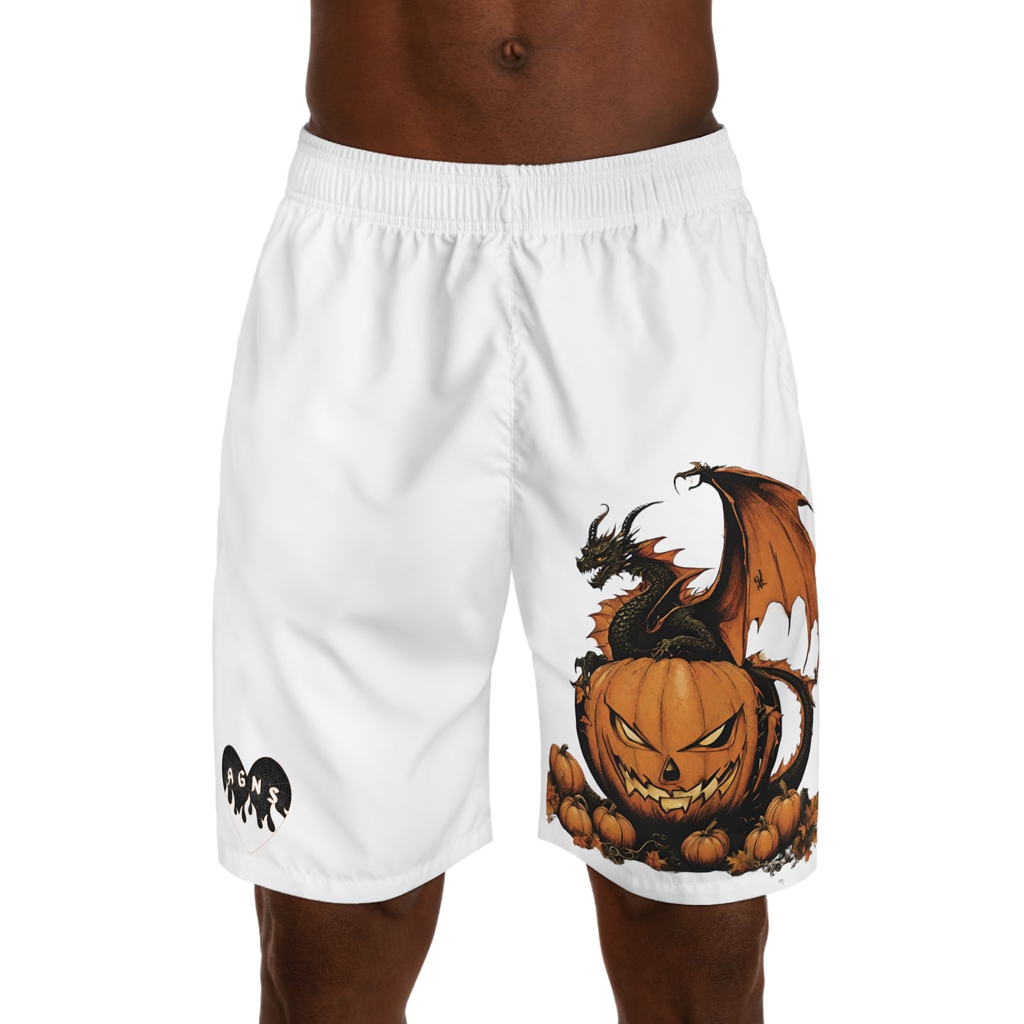 Dragon shorts (White) - Men's Jogger Shorts