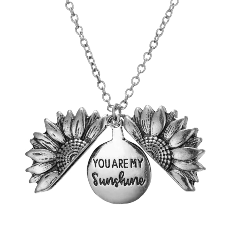 You Are My Sunshine Sunflower Necklace