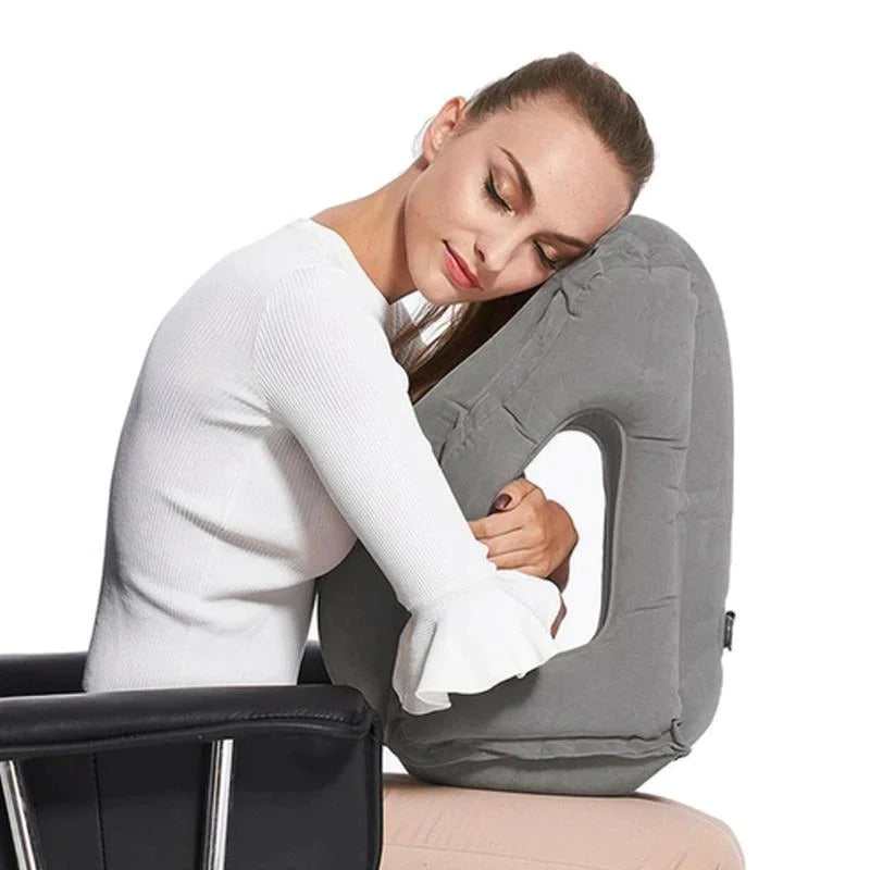 Inflatable travel pillow