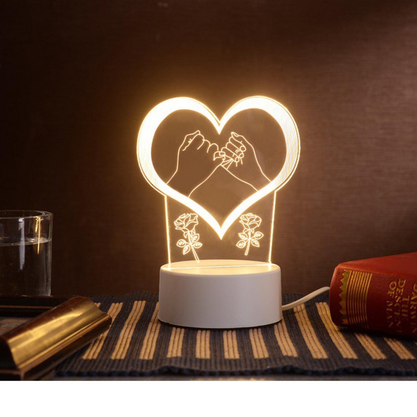 I Love You 3D Night Light Lamp