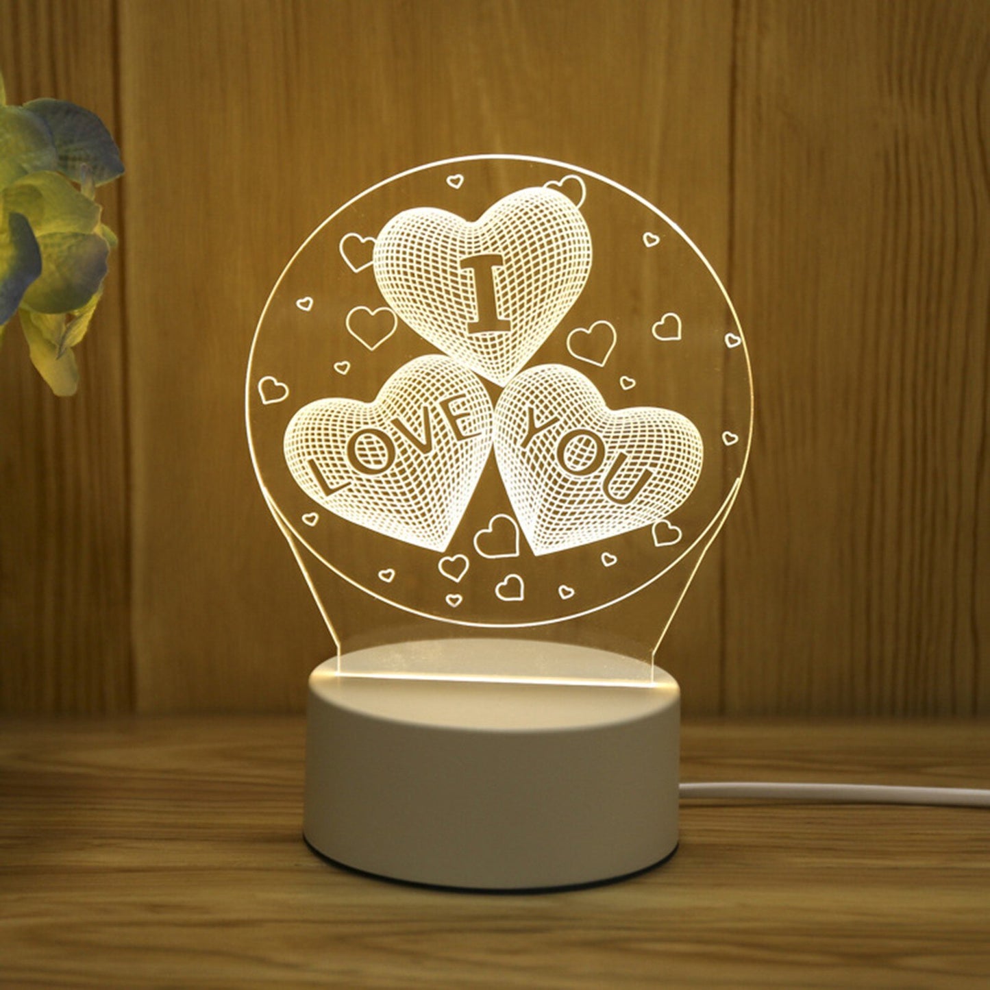 I Love You 3D Night Light Lamp