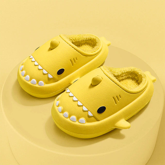 Fluffy shark slides for Winter