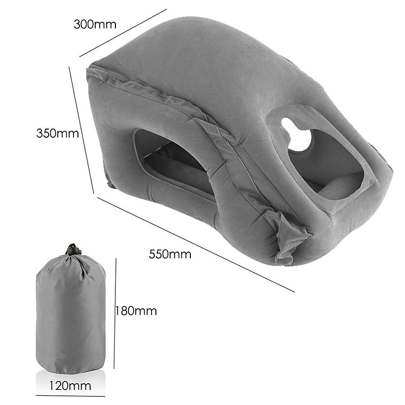 Inflatable travel pillow