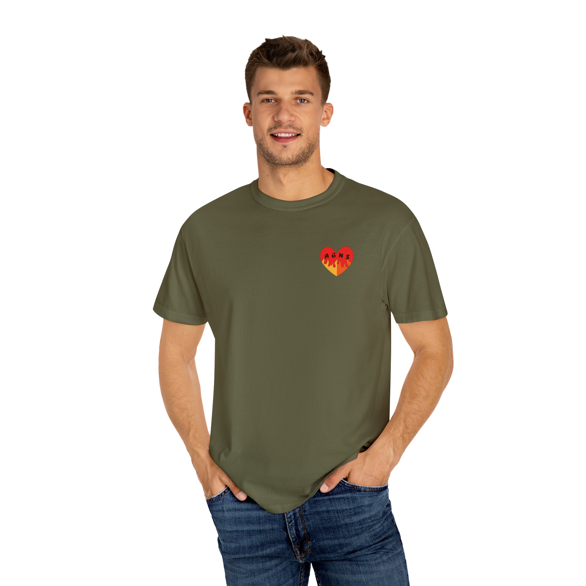 Fire Logo - Unisex Garment-Dyed T-shirt