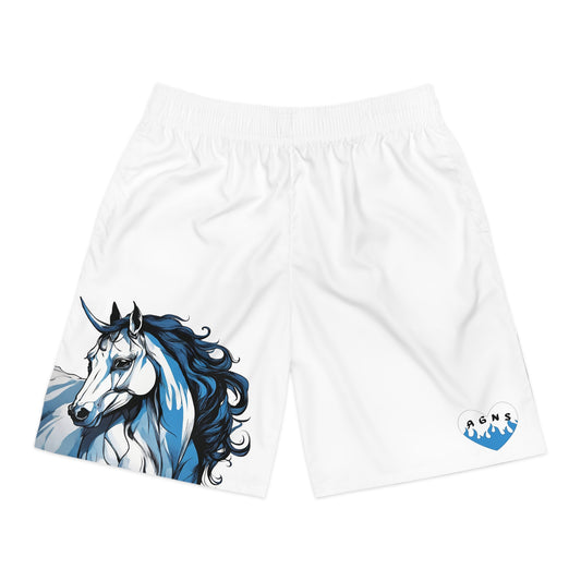 Pegasus (White) - Men's Jogger Shorts