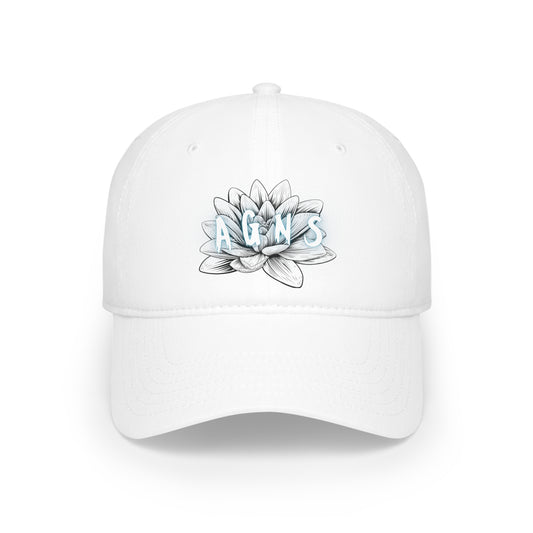 Lotus Flower Logo Blue - Low Profile Baseball Cap