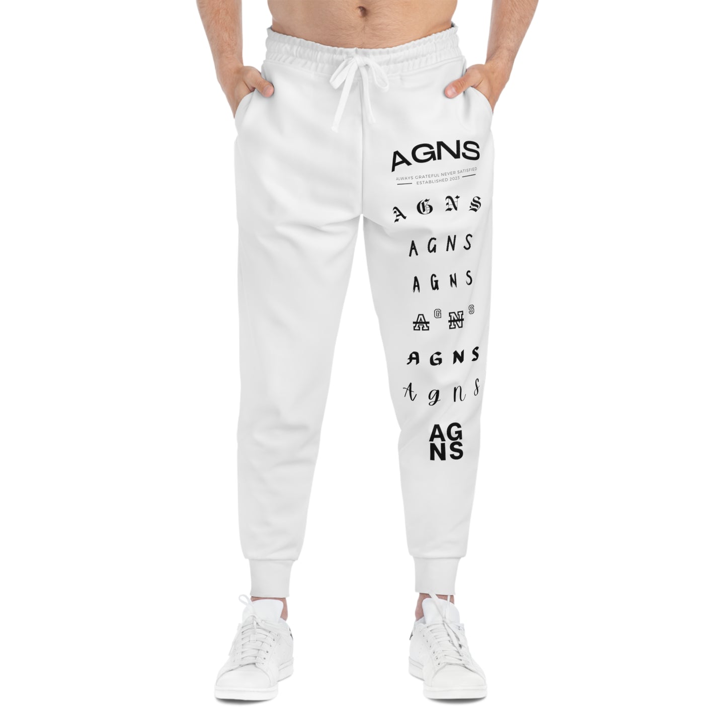 Unreleased Logos (white) - Athletic Joggers