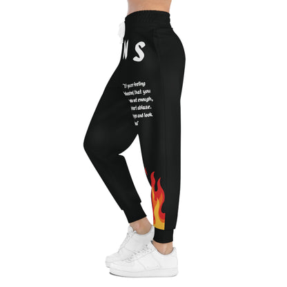 Set Your Heart Ablaze (Black) - Athletic Joggers