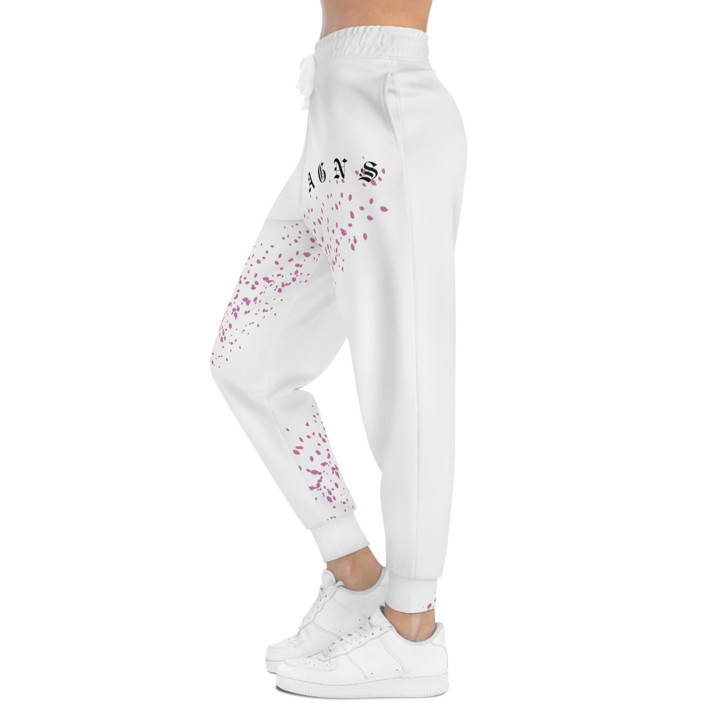 Sakura Pedals Logo (White) - Athletic Joggers