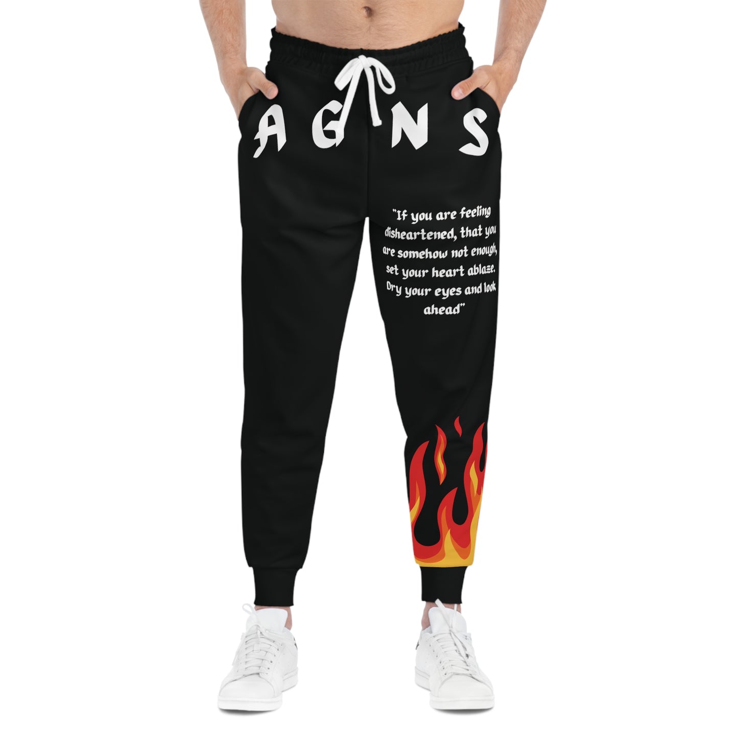 Set Your Heart Ablaze (Black) - Athletic Joggers