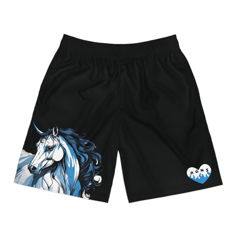 Pegasus (Black) - Men's Jogger Shorts