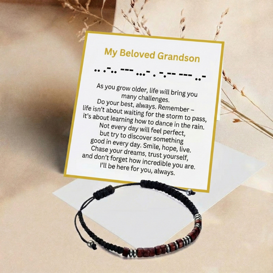 Morse Code Bracelet - “I Love You,” To My Grandson