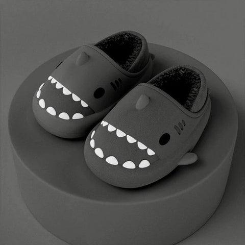 Fluffy shark slides for Winter