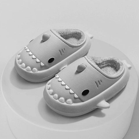 Fluffy shark slides for Winter