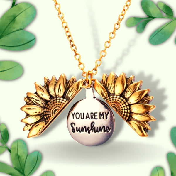 You Are My Sunshine Sunflower Necklace