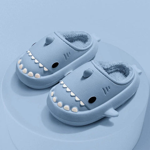Fluffy shark slides for Winter